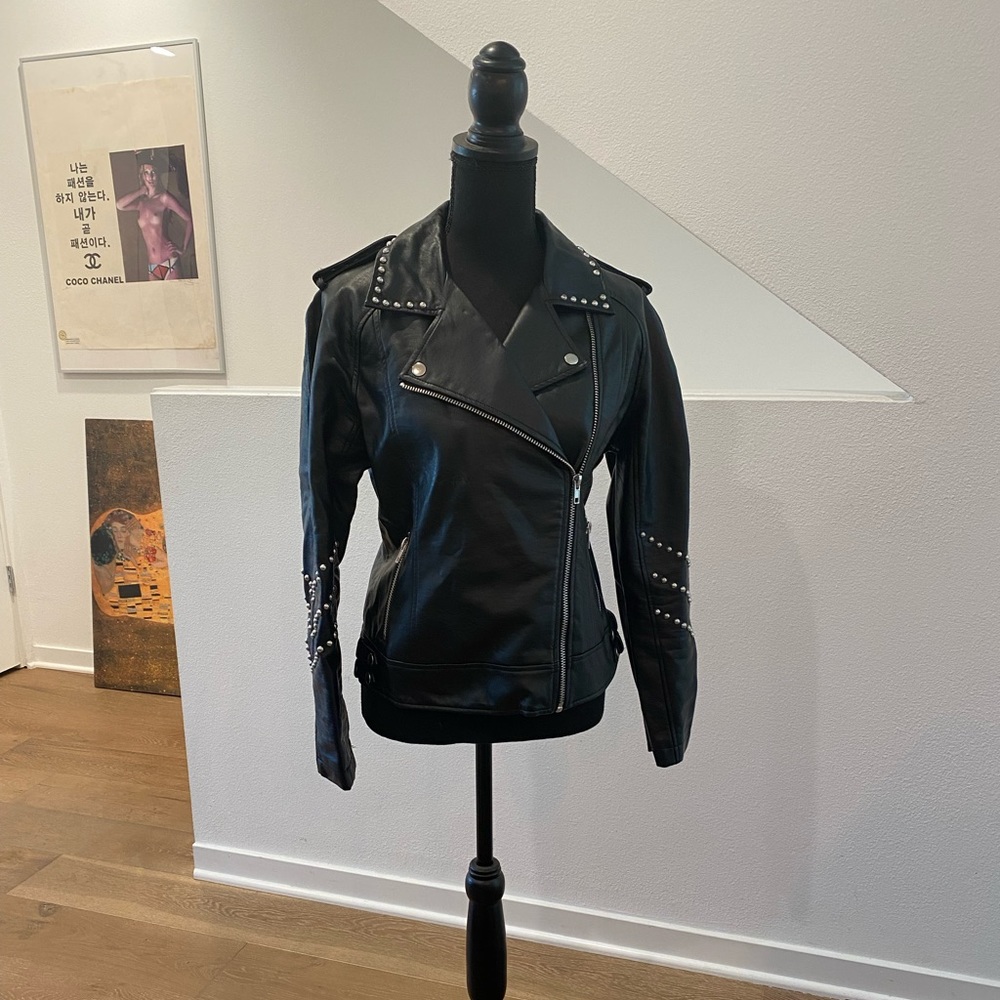 BB Dakota faux leather moto jacket